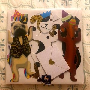 Papyrus blank dogs themed Pop out style card